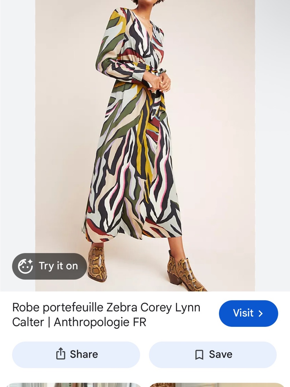 Corey Lynn Calter Multicolor Abstract Zebra-Print Maxi Dress
